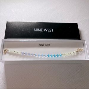 NEW. Nine West Pastel Beaded Bracelet. Gold tone. Adjustable length.Perfect gift
